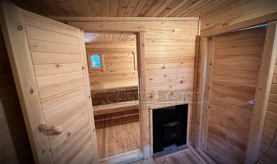 Каркасно-щитовая баня из кедра «Оптима»